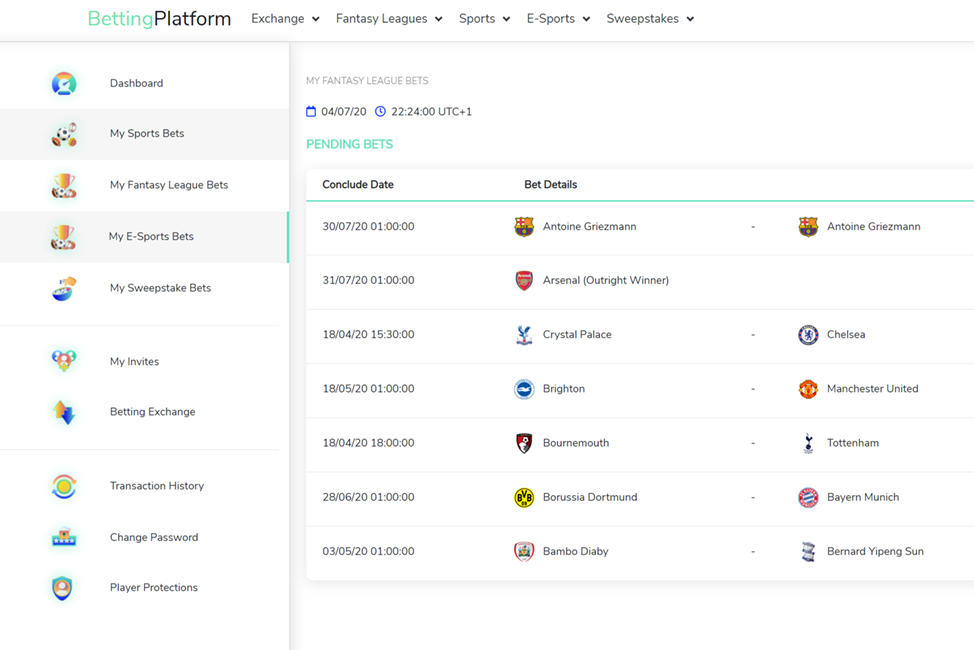 P2P Betting platform .NET