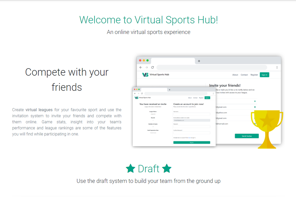 Virtual Sports Hub | .NET | React